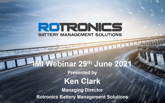 Rotronics Partner with the IMI for a Battery Management Webinar 